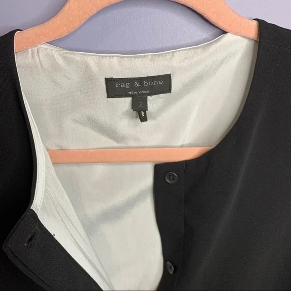 Rag & Bone Silk Sleeveless Shirt Dress 2 - Picture 3 of 10